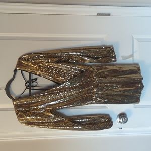 B. Darlin Gold Sequence Romper